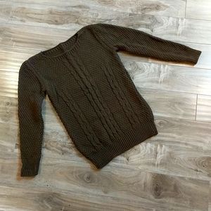 Chocolate Brown Cable Knit Sweater